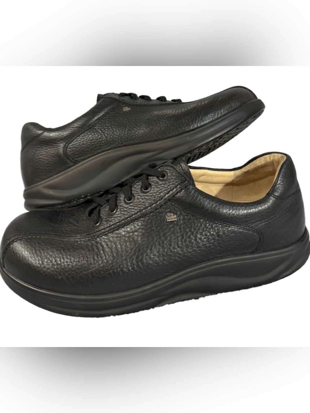 Finn Comfort Watford Women Size 10 Black Orthopaedic Orthotics Leather Shoes